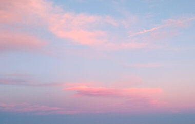 Pink clouds at dusk