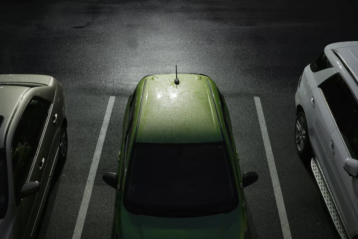 View of Car from above in a car park