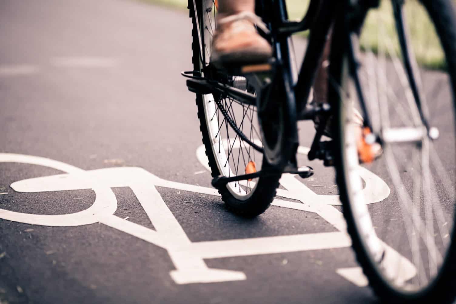 Cycleing on a cycle path