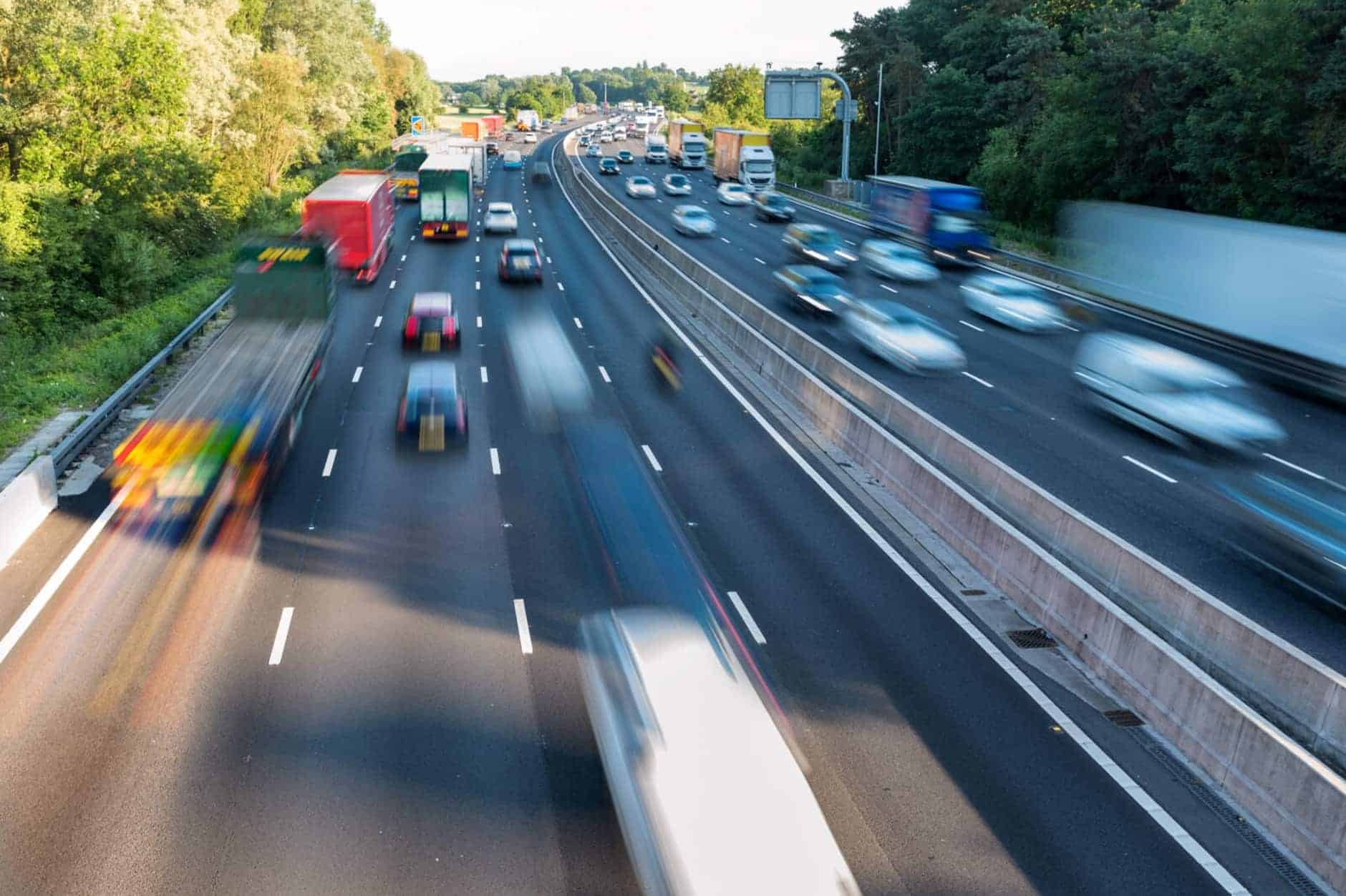 cars on motoway