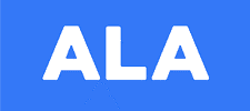ALA's blue and white logo. 